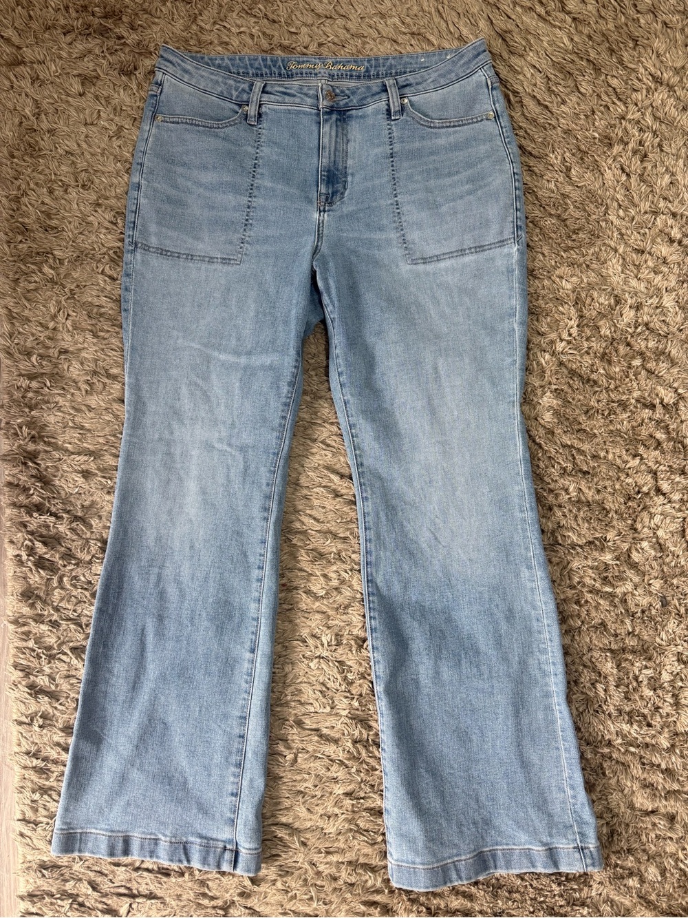 Tommy Bahama Light Blue Wide-Leg Jeans